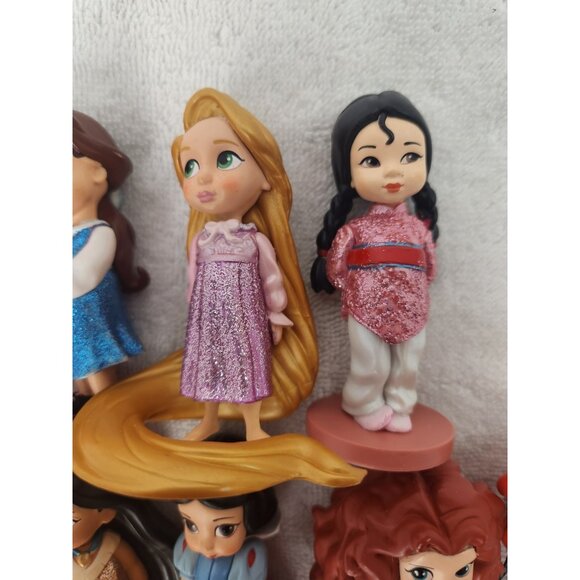 Lot of 10 Disney Animators Collection Mini Princess Doll Figures 3.5” - Picture 6 of 10